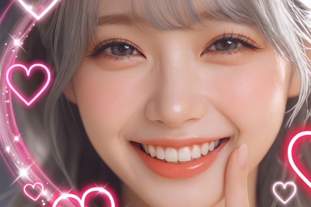 笑顔の女性