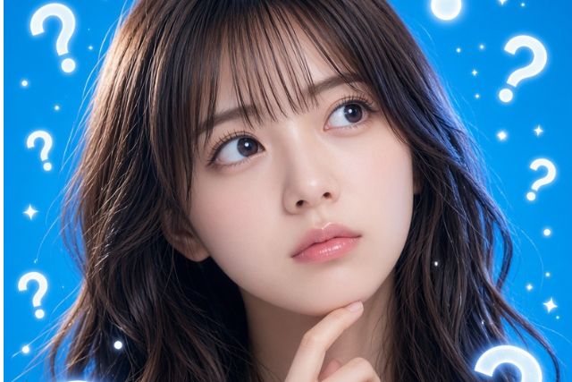 斜め上を向いている女性