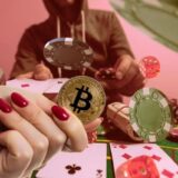 賭けをする女性の手