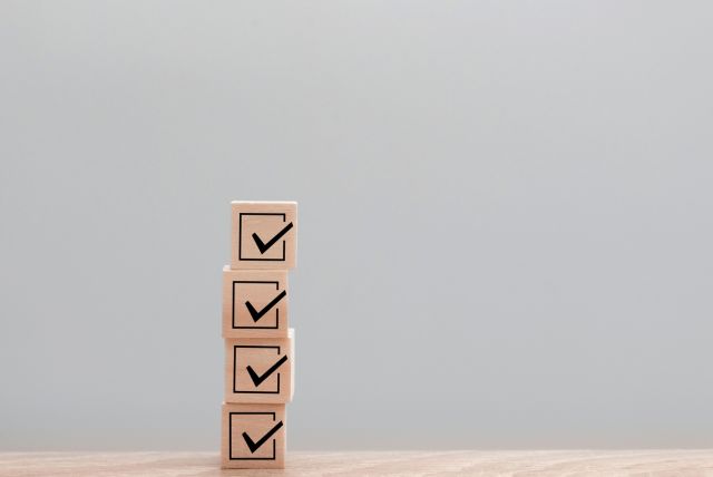 4つ積まれたチェックボックス